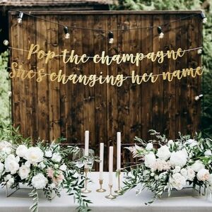 Set of 6 party supplies: Gold Party Banner, invitations &Baby Hand And Footprint